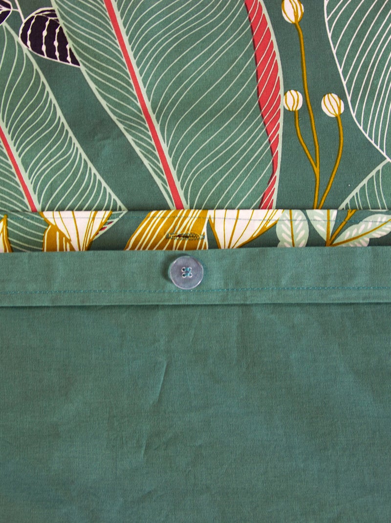 Housse de couette 2 personnes Vert - Kiabi