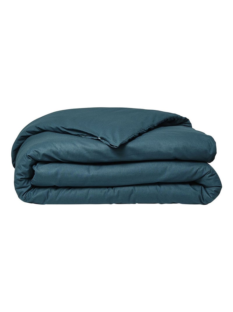 Housse de couette 2 places - 100% coton BIO Bleu - Kiabi
