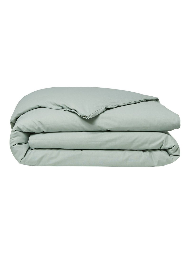 Housse de couette 2 places - 100% coton BIO Vert - Kiabi