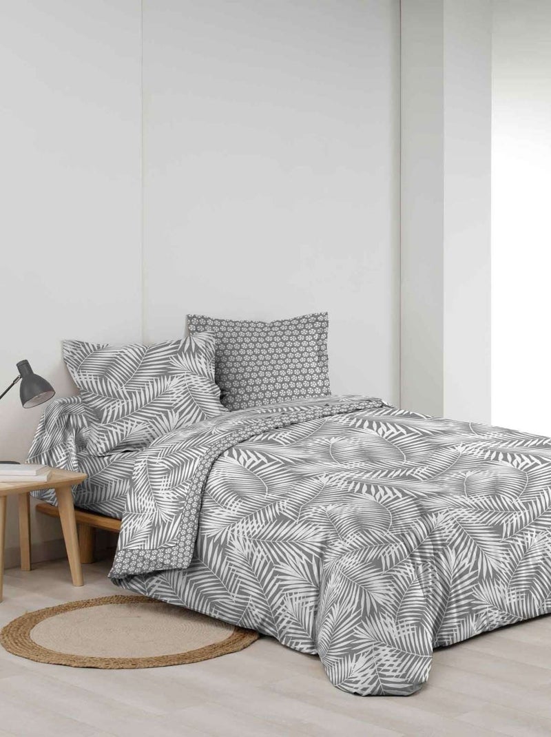 Housse de couette 2 places 100% coton BONA Gris - Kiabi