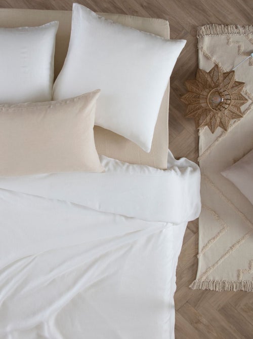 Housse de couette 2 places en 100% lin - Kiabi