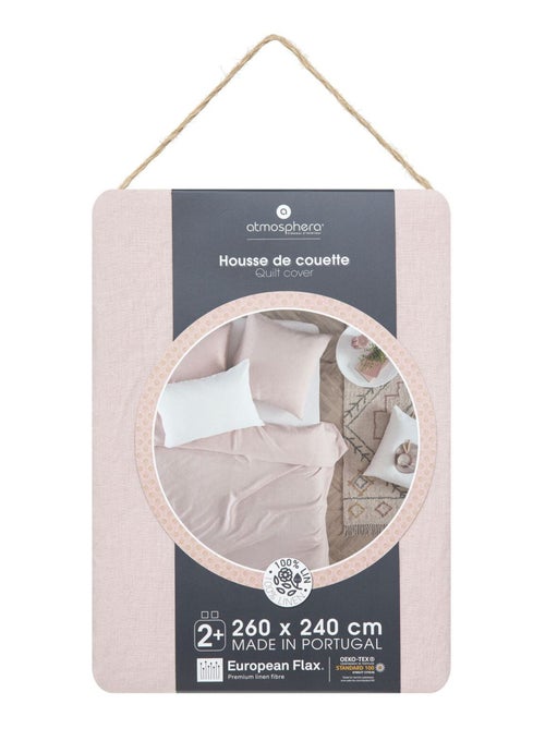 Housse de couette 2 places en 100% lin - Kiabi
