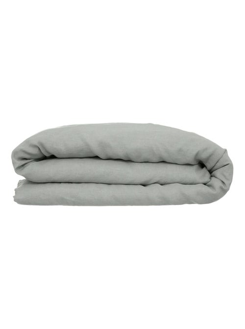Housse de couette 2 places en 100% lin - Kiabi