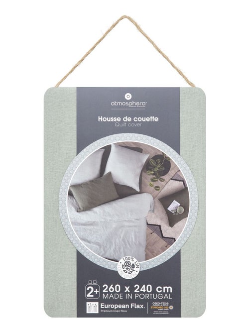 Housse de couette 2 places en 100% lin - Kiabi