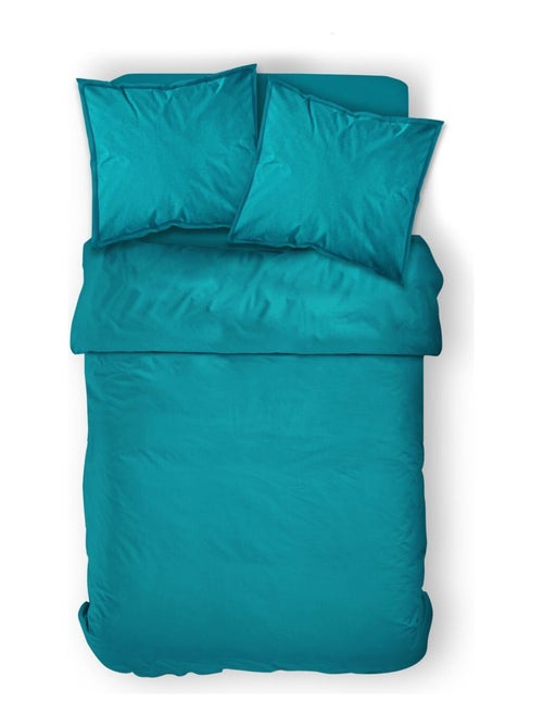 Housse de couette 2 places en coton 57 fils CHANTILLY - Kiabi