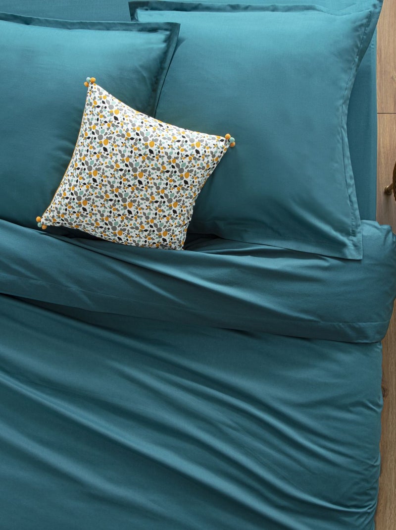 Housse de couette 2 places en coton avec fermeture à boutons CARINA Bleu - Kiabi