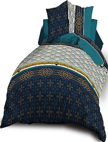 Housse de couette + 2 taies - Microfibre - Biarritz