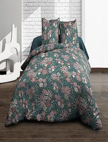 Housse de couette + 2 taies - Pur coton 57 fils - Maguy
