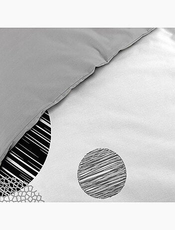 Housse de Couette + 2 Taies – 100 % Coton 57 Fils – Stormi Noir