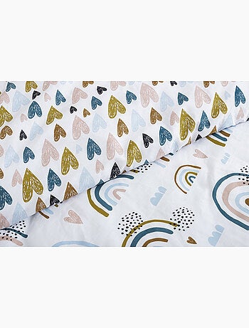 Housse de couette + 2 taies 100% coton arcoeur