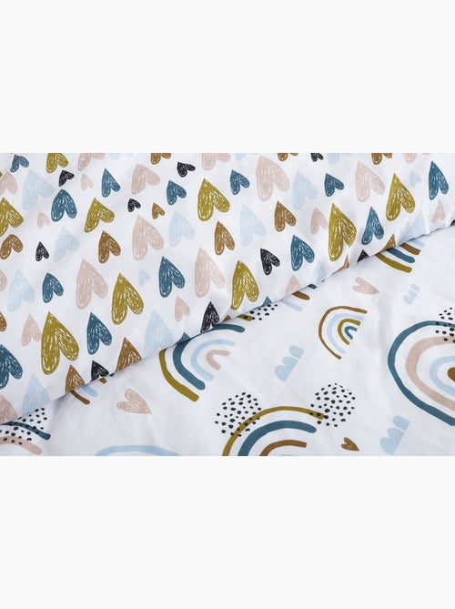 Housse de couette + 2 taies 100% coton arcoeur - Kiabi Housse de couette + 2 taies 100% coton arcoeur - Kiabi