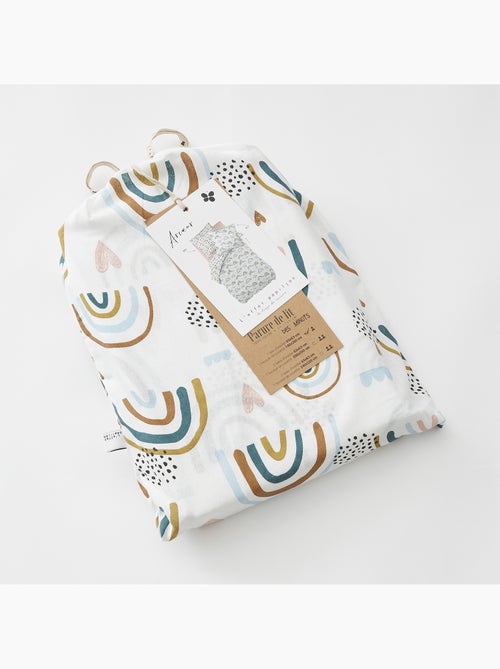 Housse de couette + 2 taies 100% coton arcoeur - Kiabi Housse de couette + 2 taies 100% coton arcoeur - Kiabi