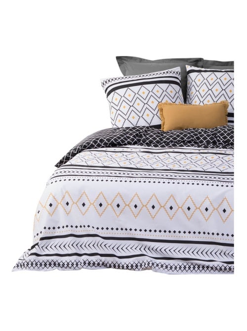 Housse de couette + 2 taies 220 x 240 cm Ethnique chic - Kiabi
