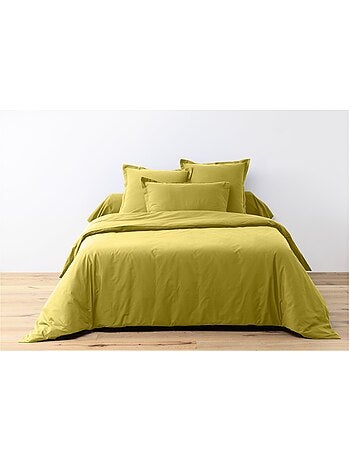 Housse de couette + 2 taies 240 x 260 cm Passion jaune