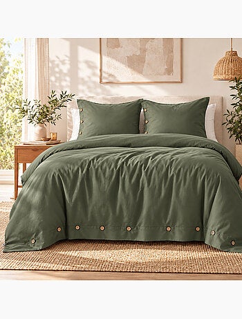 Housse de couette + 2 taies 65 x 65 cm 100% percale de coton – perrine