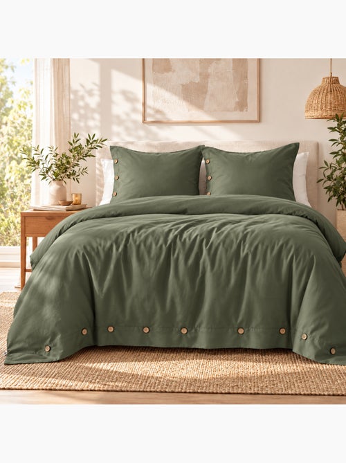 Housse de couette + 2 taies 65 x 65 cm 100% percale de coton – perrine - Kiabi Housse de couette + 2 taies 65 x 65 cm 100% percale de coton – perrine - Kiabi