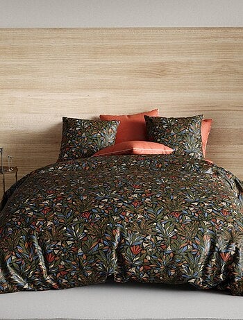 Housse de couette + 2 taies BOGOTA en percale de coton 71 fils