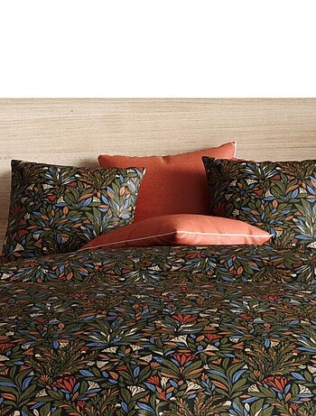 Housse de couette + 2 taies BOGOTA en percale de coton 71 fils