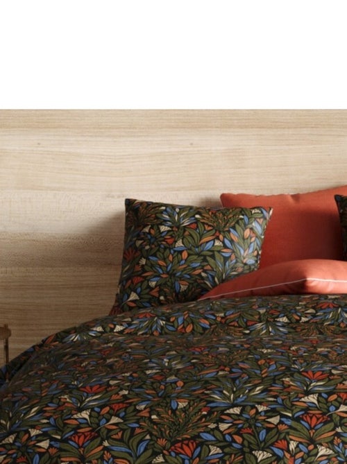 Housse de couette + 2 taies BOGOTA en percale de coton 71 fils - Kiabi