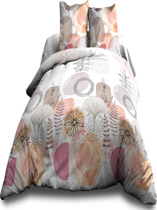 Housse de couette + 2 taies d'oreiller 63 x 63 cm -  Pur coton 57 fils - Aquarel