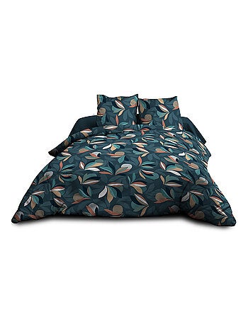Housse de couette + 2 taies d'oreiller 63 x 63 cm - Pur coton 57 fils - Lena