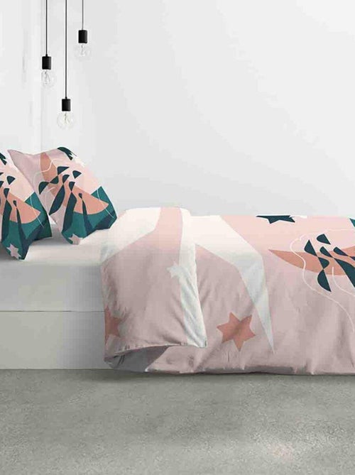Housse de couette + 2 taies d'oreiller 65x65 cm 100% Coton 47 fils Heol - Kiabi Housse de couette + 2 taies d'oreiller 65x65 cm 100% Coton 47 fils Heol - Kiabi