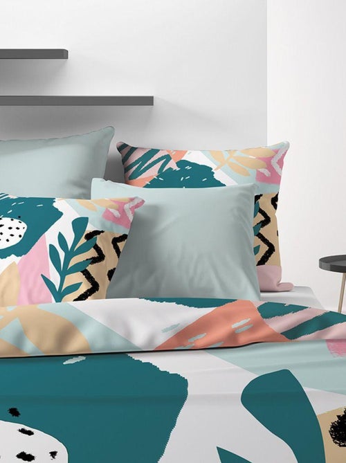 Housse de couette + 2 taies d'oreiller 65x65 cm Coton Emilia - Kiabi Housse de couette + 2 taies d'oreiller 65x65 cm Coton Emilia - Kiabi