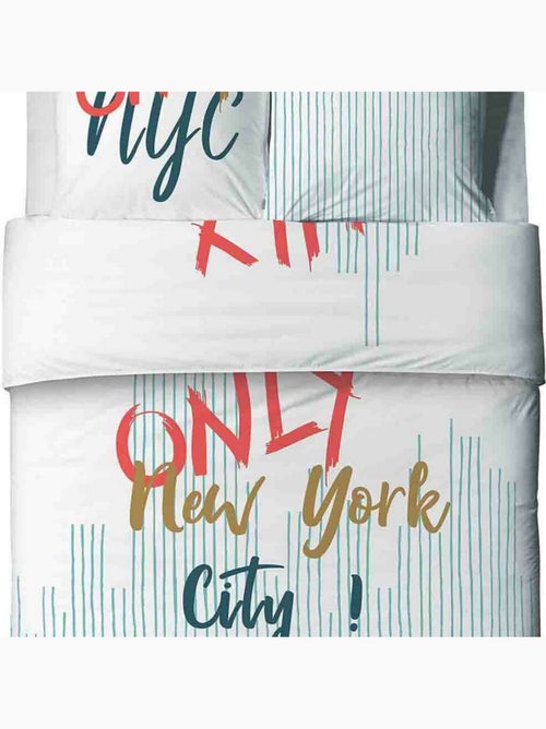Housse de couette + 2 taies d'oreiller 65x65 cm Coton Only - Kiabi Housse de couette + 2 taies d'oreiller 65x65 cm Coton Only - Kiabi