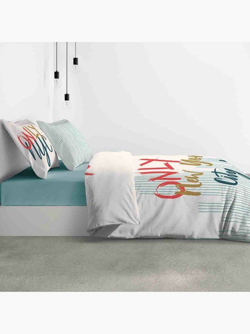 Housse de couette + 2 taies d'oreiller 65x65 cm Coton Only - Kiabi Housse de couette + 2 taies d'oreiller 65x65 cm Coton Only - Kiabi