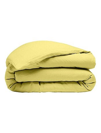 Housse de couette + 2 taies d'oreiller 65x65 cm en lin Français lavé