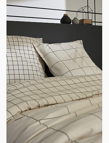 Housse de couette + 2 taies d’oreiller – Coton 57 fils – Carrie Pampa