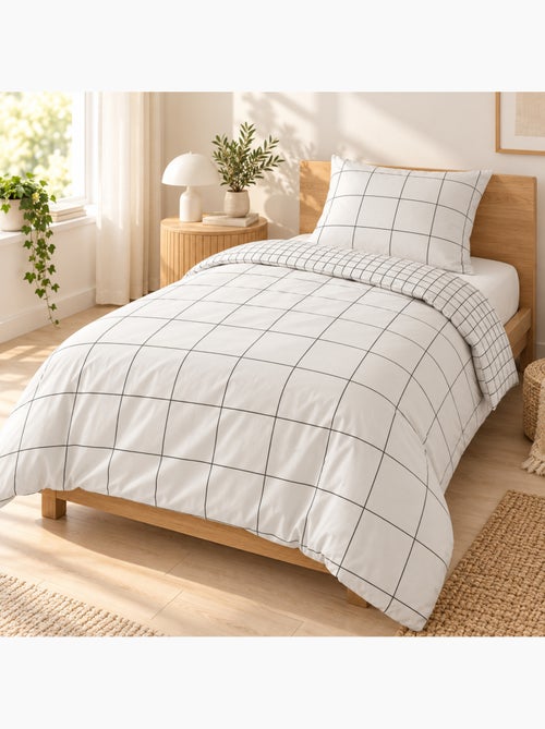 Housse de couette + 2 taies d’oreiller – coton 57 fils – carrie pampa - Kiabi Housse de couette + 2 taies d’oreiller – coton 57 fils – carrie pampa - Kiabi