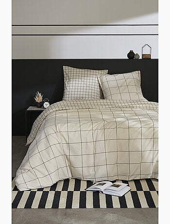 Housse de couette + 2 taies d’oreiller – Coton 57 fils – Carrie Pampa