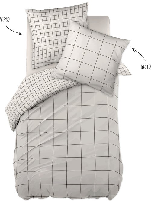 Housse de couette + 2 taies d’oreiller – Coton 57 fils – Carrie Pampa - Kiabi Housse de couette + 2 taies d’oreiller – Coton 57 fils – Carrie Pampa - Kiabi