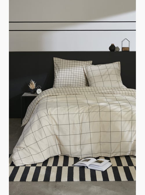 Housse de couette + 2 taies d’oreiller – Coton 57 fils – Carrie Pampa - Kiabi Housse de couette + 2 taies d’oreiller – Coton 57 fils – Carrie Pampa - Kiabi