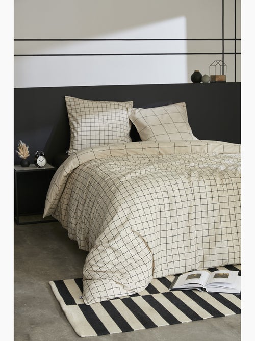Housse de couette + 2 taies d’oreiller – Coton 57 fils – Carrie Pampa - Kiabi Housse de couette + 2 taies d’oreiller – Coton 57 fils – Carrie Pampa - Kiabi