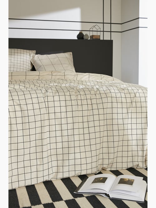 Housse de couette + 2 taies d’oreiller – Coton 57 fils – Carrie Pampa - Kiabi Housse de couette + 2 taies d’oreiller – Coton 57 fils – Carrie Pampa - Kiabi