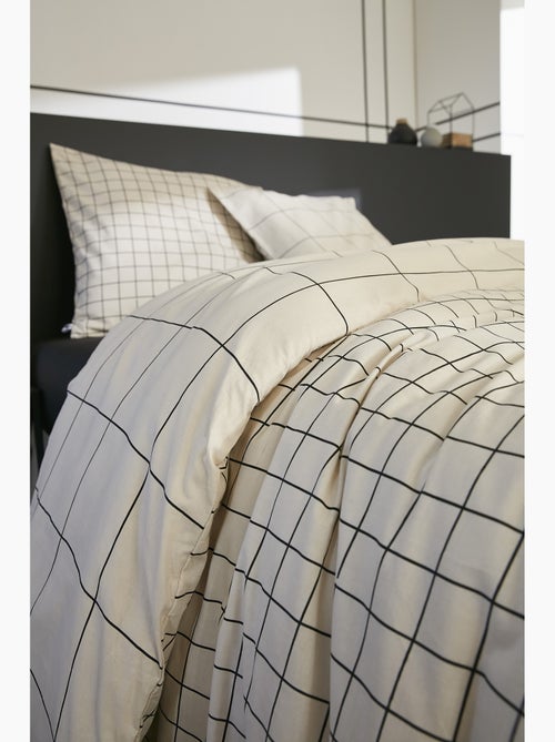 Housse de couette + 2 taies d’oreiller – Coton 57 fils – Carrie Pampa - Kiabi Housse de couette + 2 taies d’oreiller – Coton 57 fils – Carrie Pampa - Kiabi