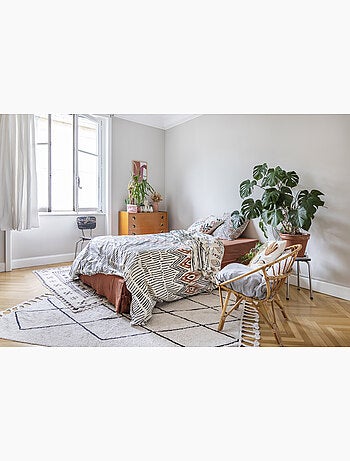 Housse de couette + 2 taies d’oreiller – Coton 57 fils – ETHNIC