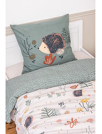 Housse de couette + 2 taies d'oreiller coton 57 fils Lapin Polisson