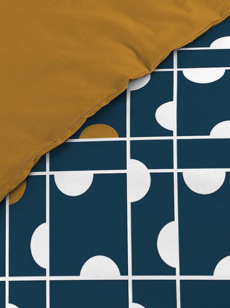Housse de couette + 2 taies d'oreiller Gabi Bleu - Kiabi
