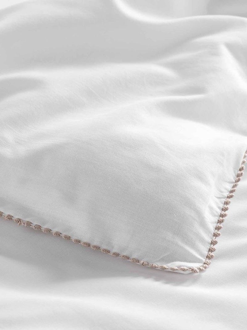 Housse de couette + 2 taies d'oreiller Noémie Blanc - Kiabi