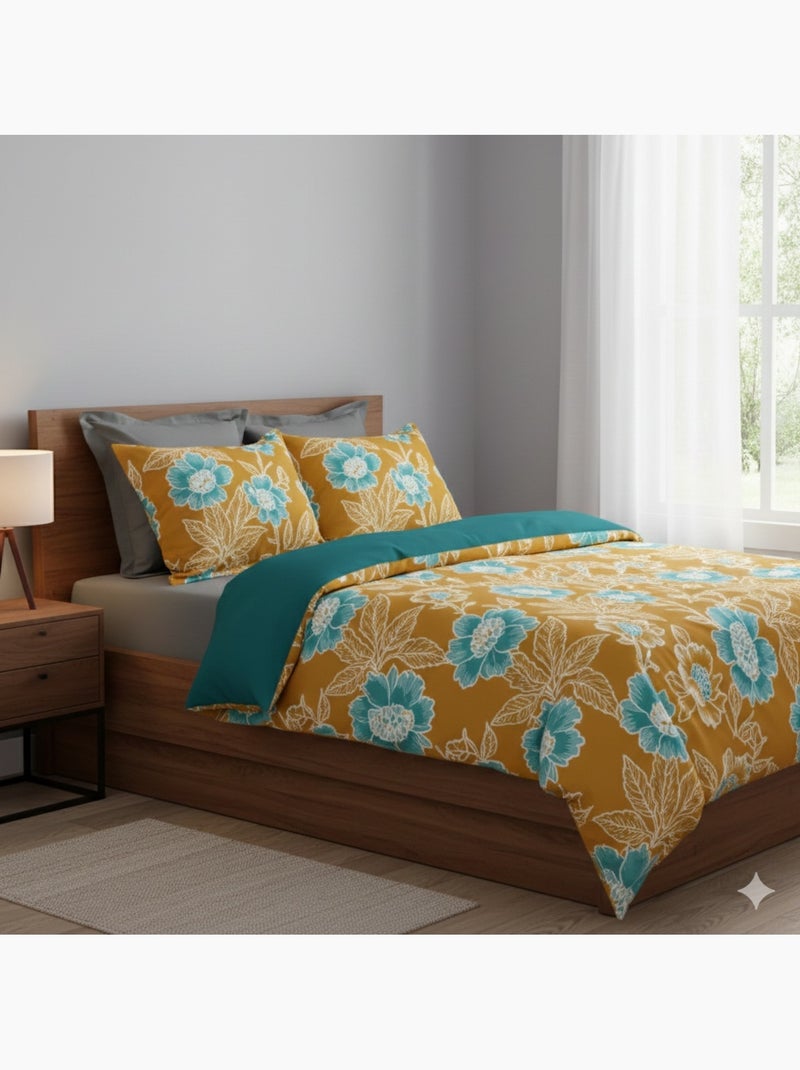 Housse de couette + 2 taies Florelle Multicolore - Kiabi