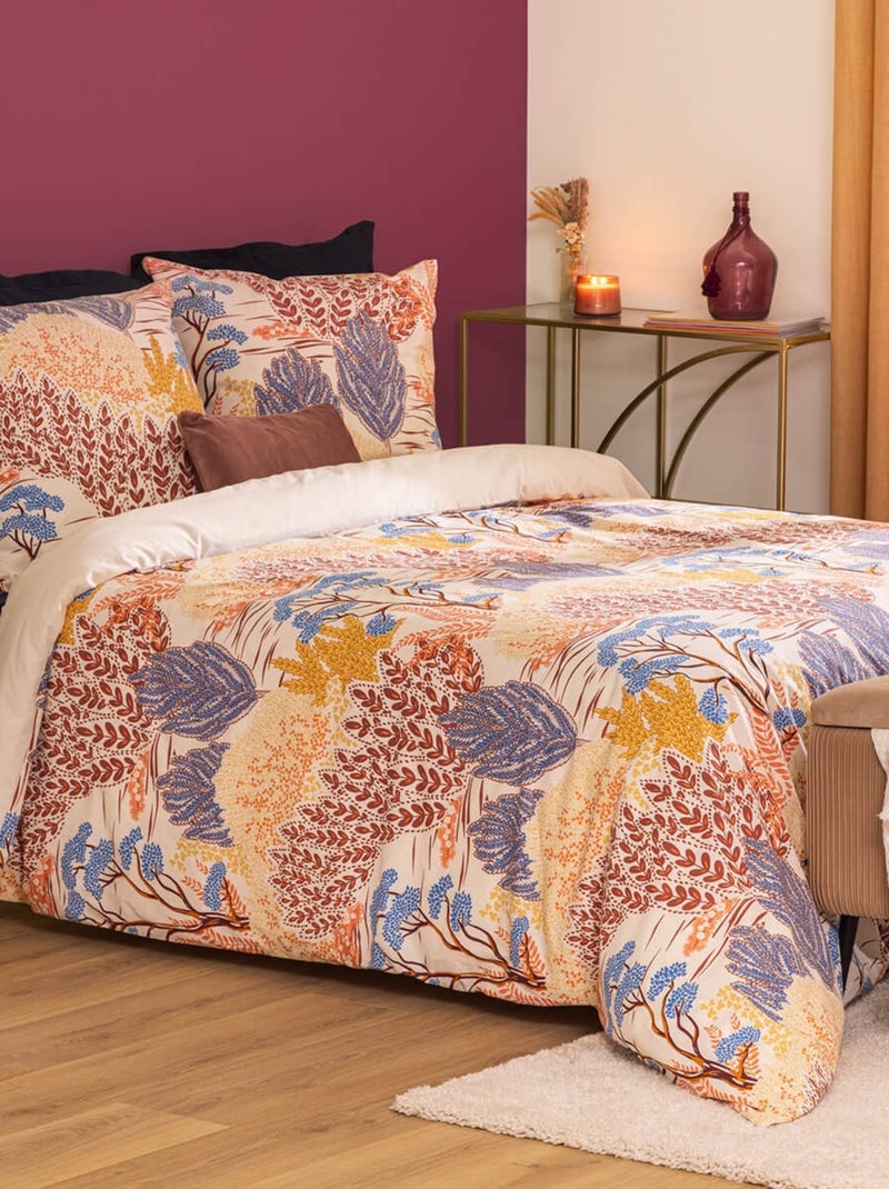 Housse de couette + 2 taies Foret d'ete Marron - Kiabi
