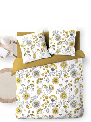 Housse de couette + 2 taies Gaze de coton Collection Garance