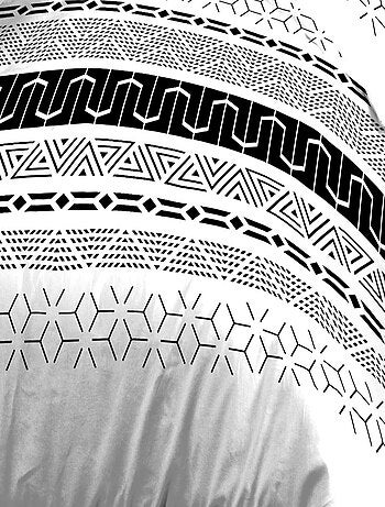 Housse de couette + 2 taies Microfibre - Entretien Facile - Graphic