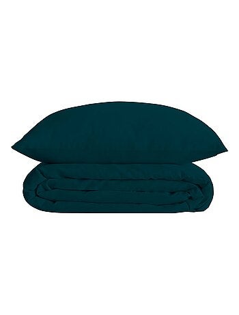 Housse de couette + 2 taies Percale de coton Uni