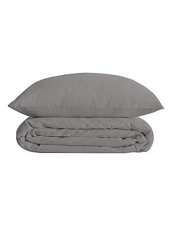 Housse de couette + 2 taies Percale de coton Uni