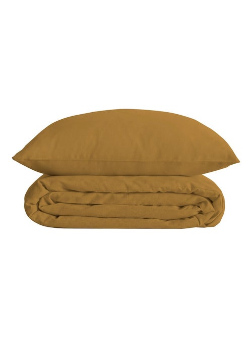 Housse de couette + 2 taies Percale de coton Uni - Kiabi