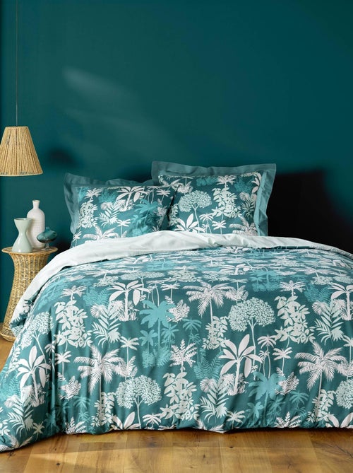 Housse de couette + 2 taies polycoton Collection Scarlet - Kiabi